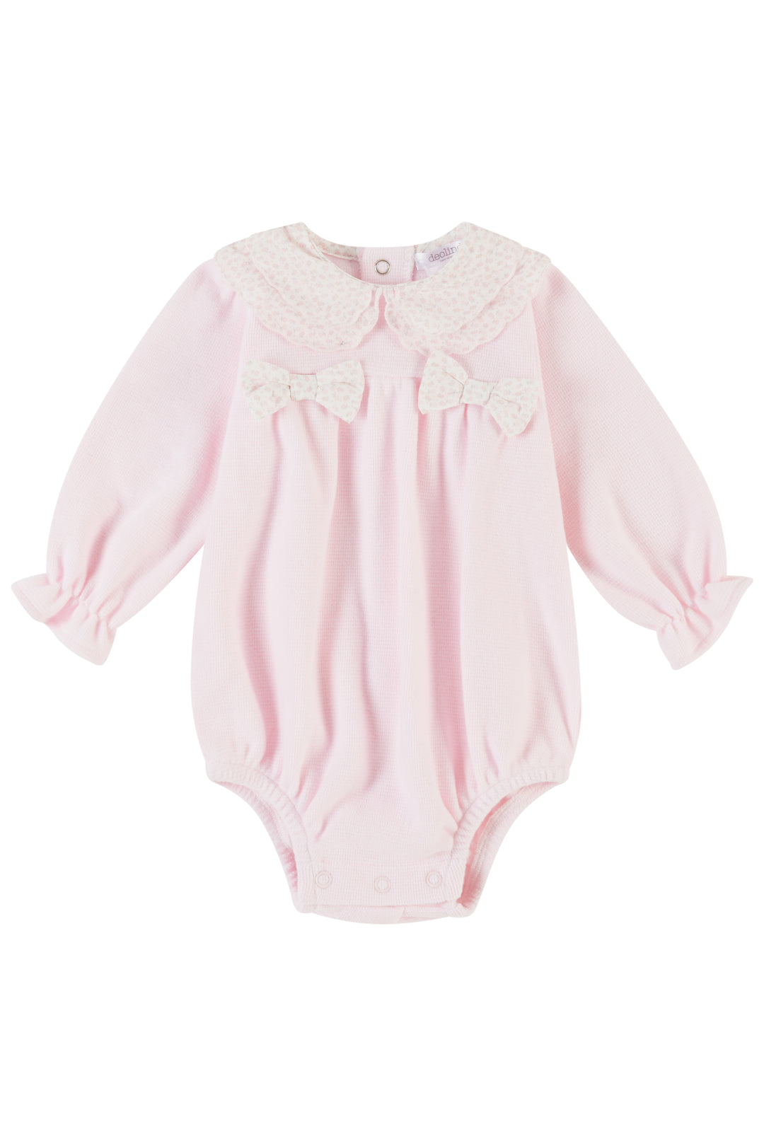 Deolinda "Lulu" Baby Pink Floral Romper | Millie and John