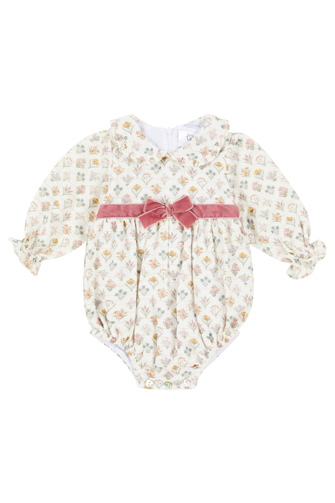 Deolinda "Croia" Dusky Pink Floral Romper | Millie and John