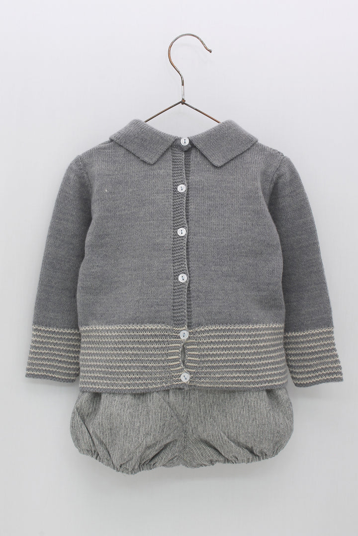 Foque PREORDER "Cecil" Grey Knit Squirrel Top & Jam Pants | Millie and John