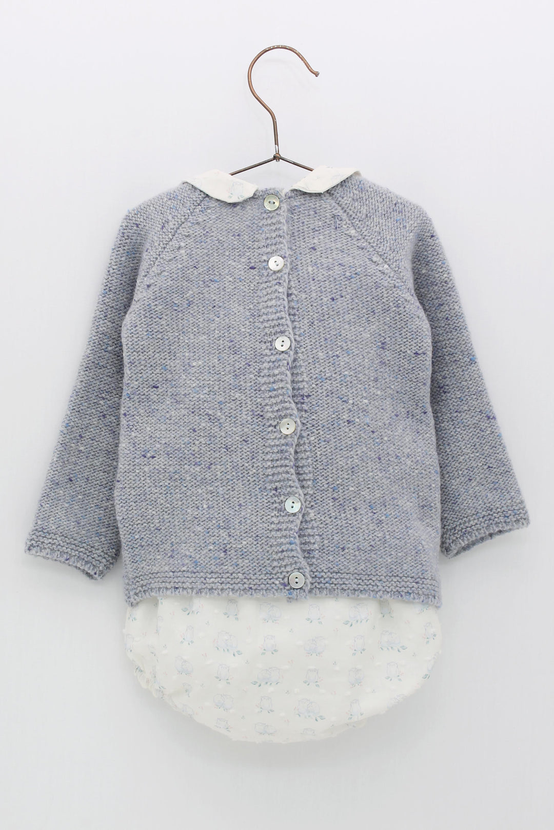 Foque PREORDER "Eddie" Blue Knit Owl Top & Jam Pants | Millie and John