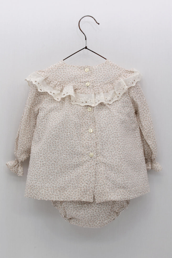 Foque "Petunia" Pink Floral Dress & Bloomers | Millie and John