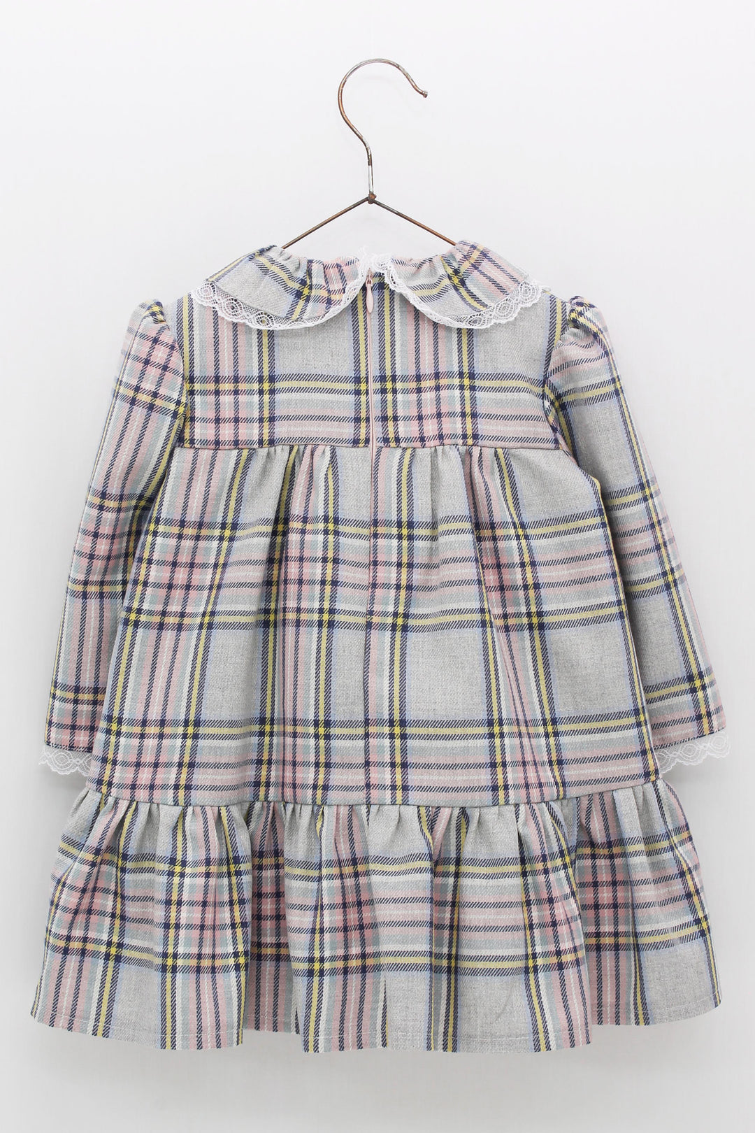 Foque PREORDER "Jasmine" Pink & Grey Tartan Dress | Millie and John