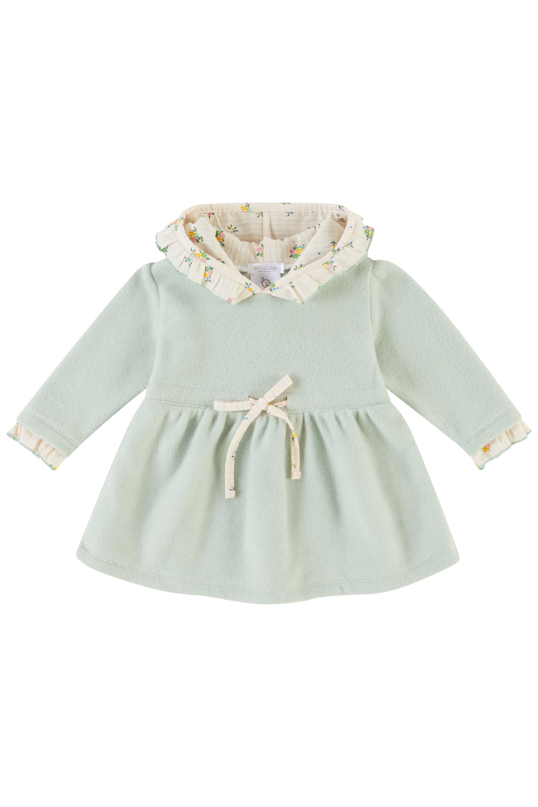 Deolinda "Rosanna" Sage Green Floral Hooded Dress | Millie and John