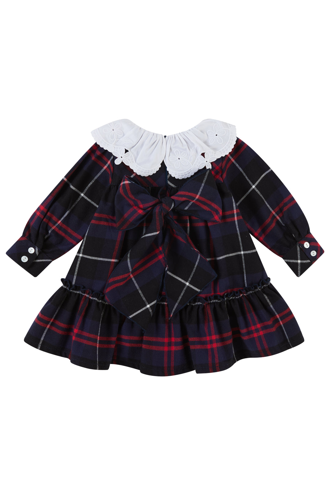 Deolinda "Yvette" Navy Tartan Dress | Millie and John