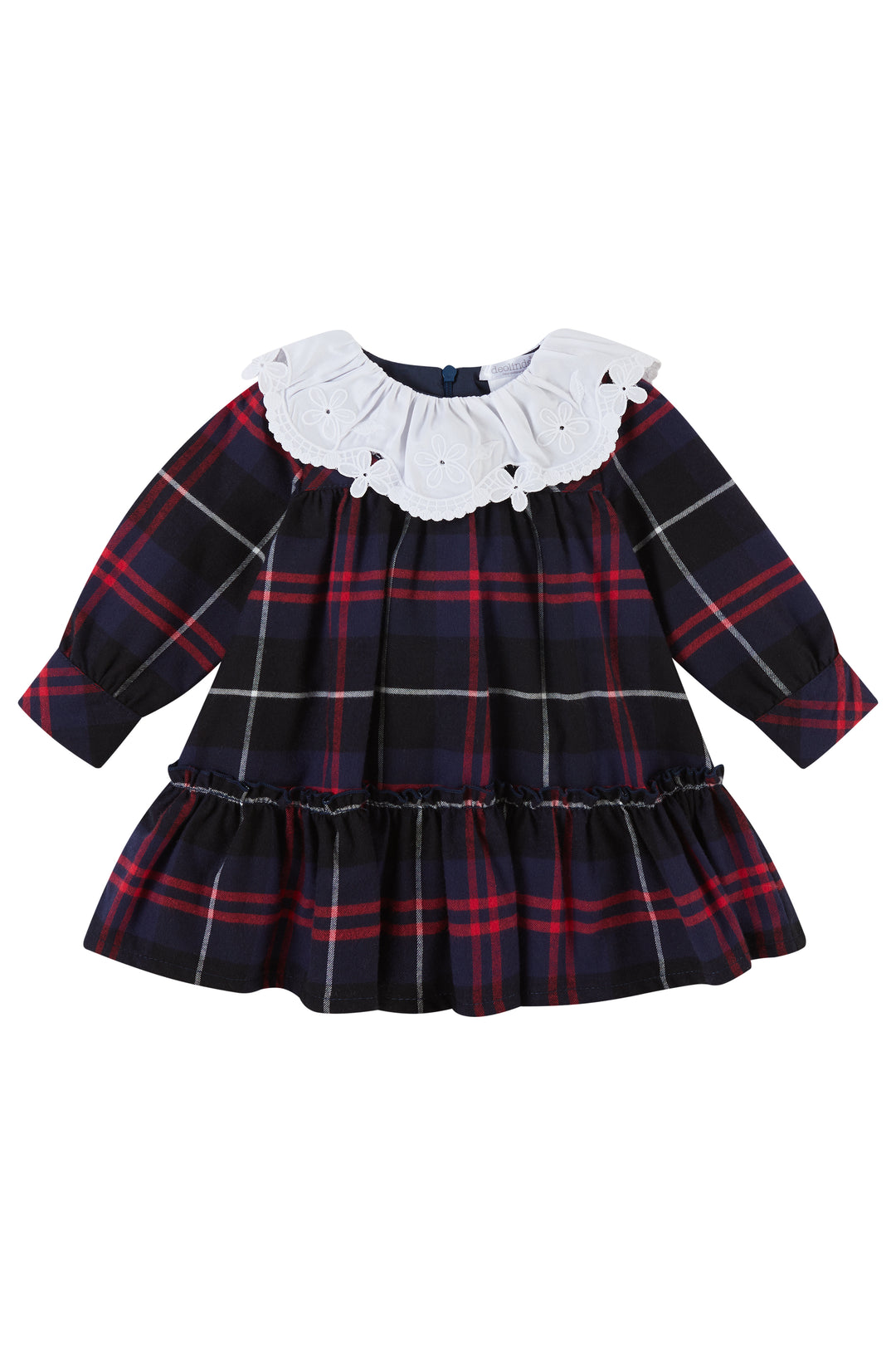 Deolinda "Yvette" Navy Tartan Dress | Millie and John