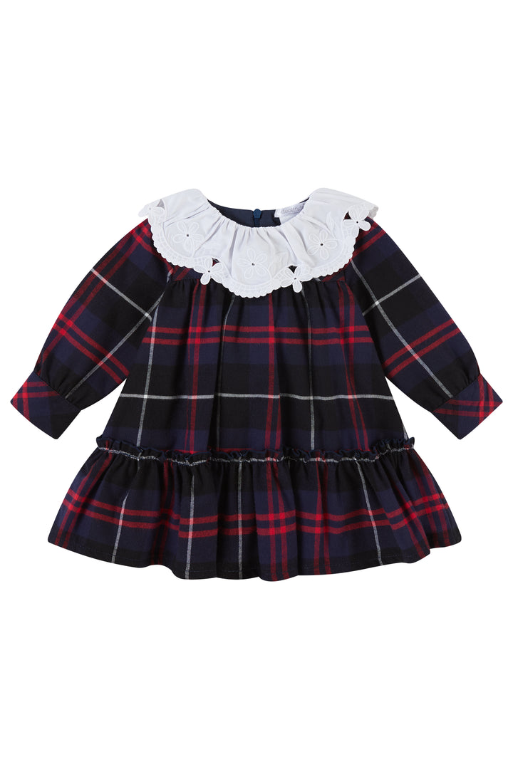 Deolinda "Yvette" Navy Tartan Dress | Millie and John