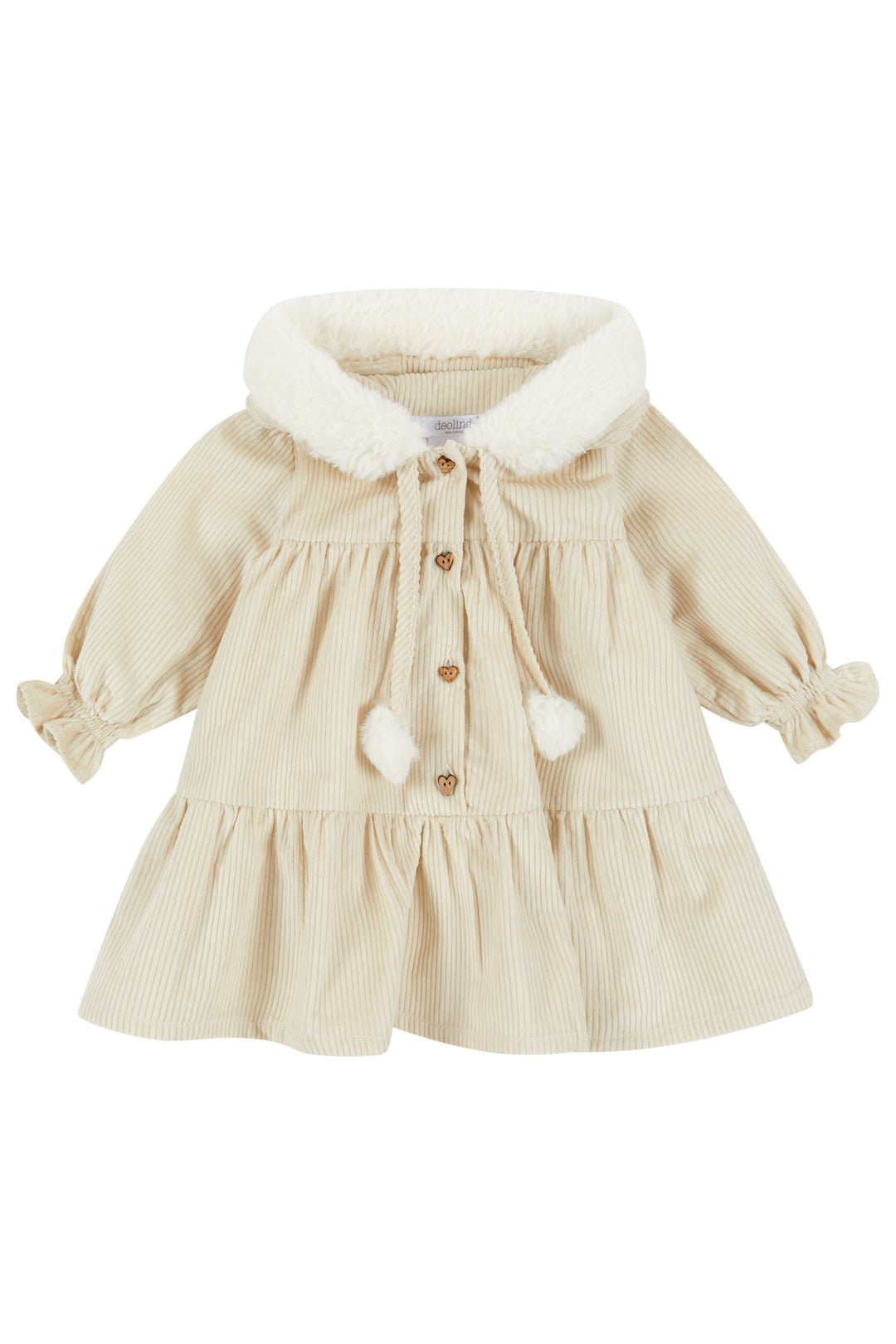 Deolinda "Isobella" Stone Needlecord Hooded Dress | Millie and John