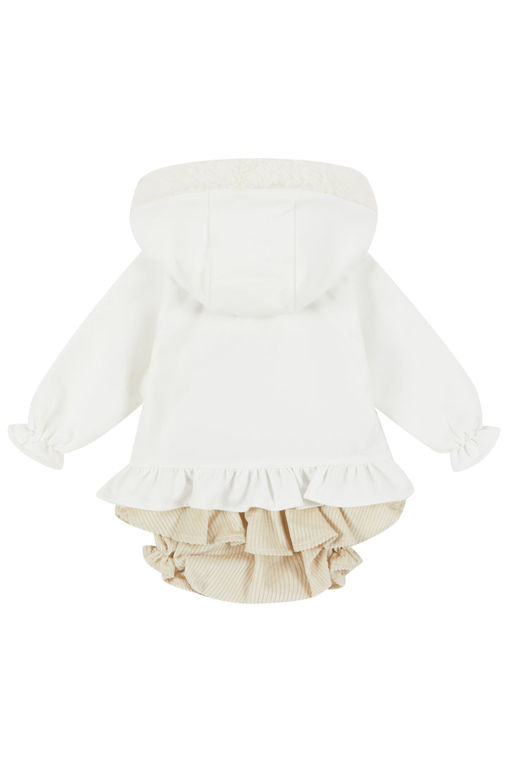Deolinda "Elinora" Ivory Faux Fur Hoodie & Bloomers | Millie and John