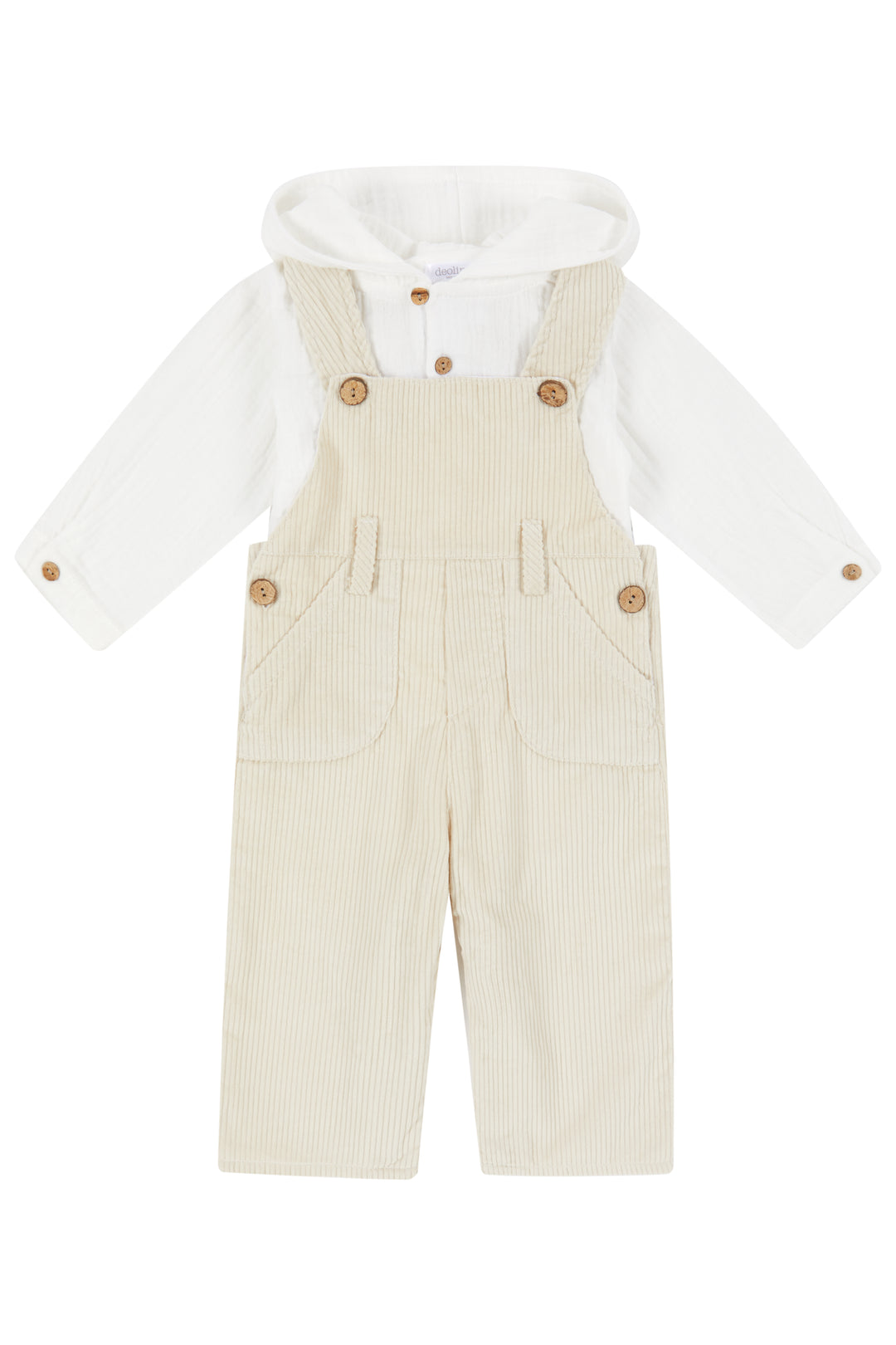 Deolinda "Henry" Sand Needlecord Dungaree Set | Millie and John