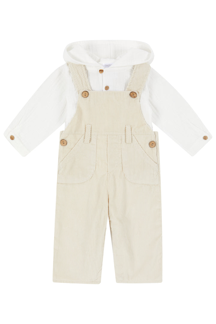 Deolinda "Henry" Sand Needlecord Dungaree Set | Millie and John