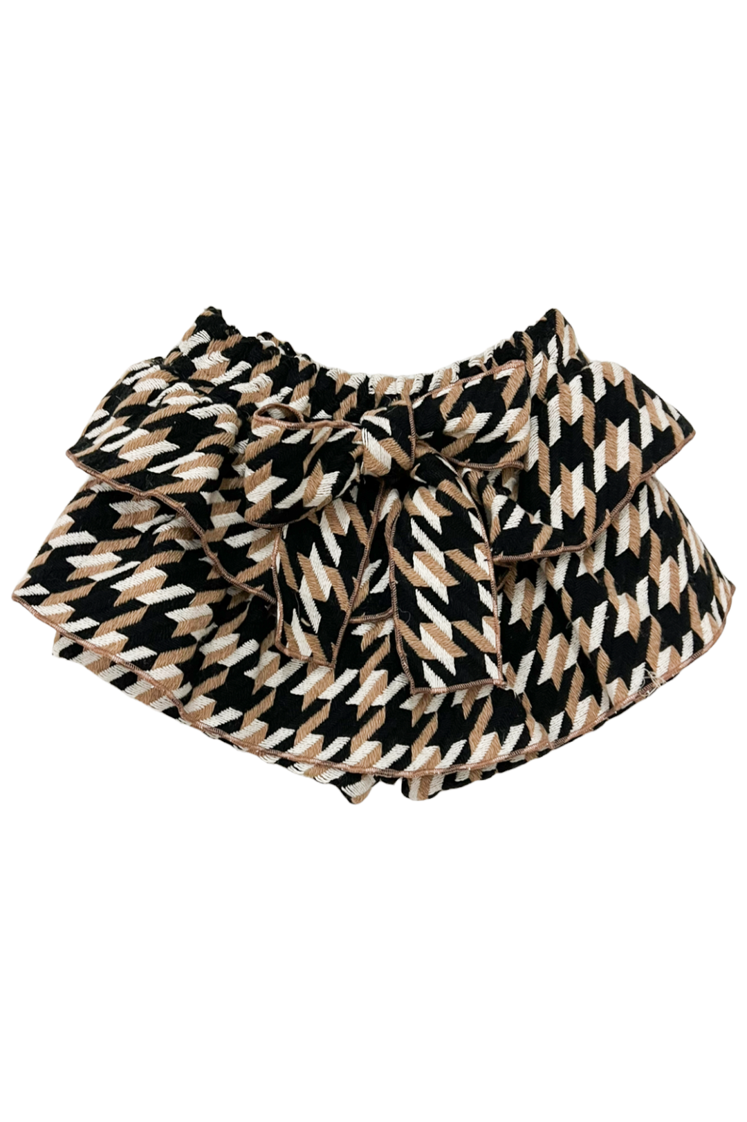 Phi "Josephine" Beige & Black Houndstooth Skort | Millie and John