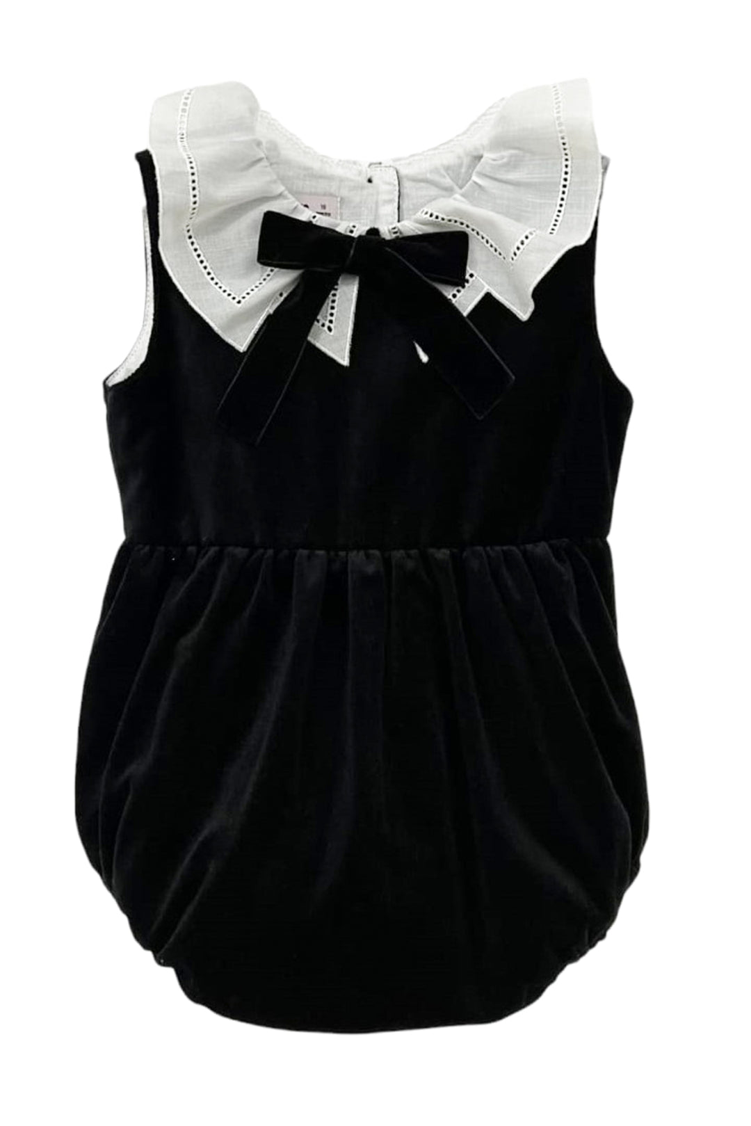 Phi "Delilah" Black Velvet Romper | Millie and John