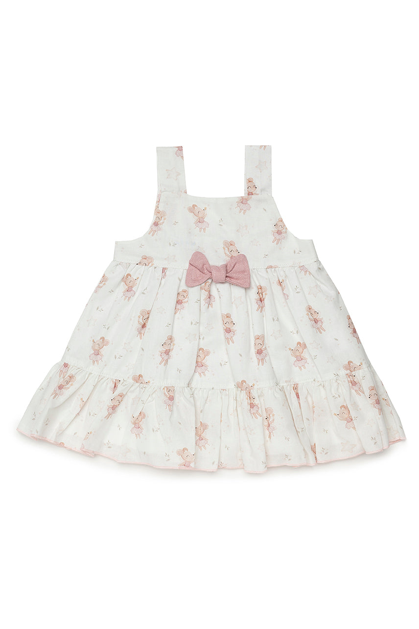 Juliana "Tatiana" Dusky Pink Ballerina Mouse Dress | Millie and John