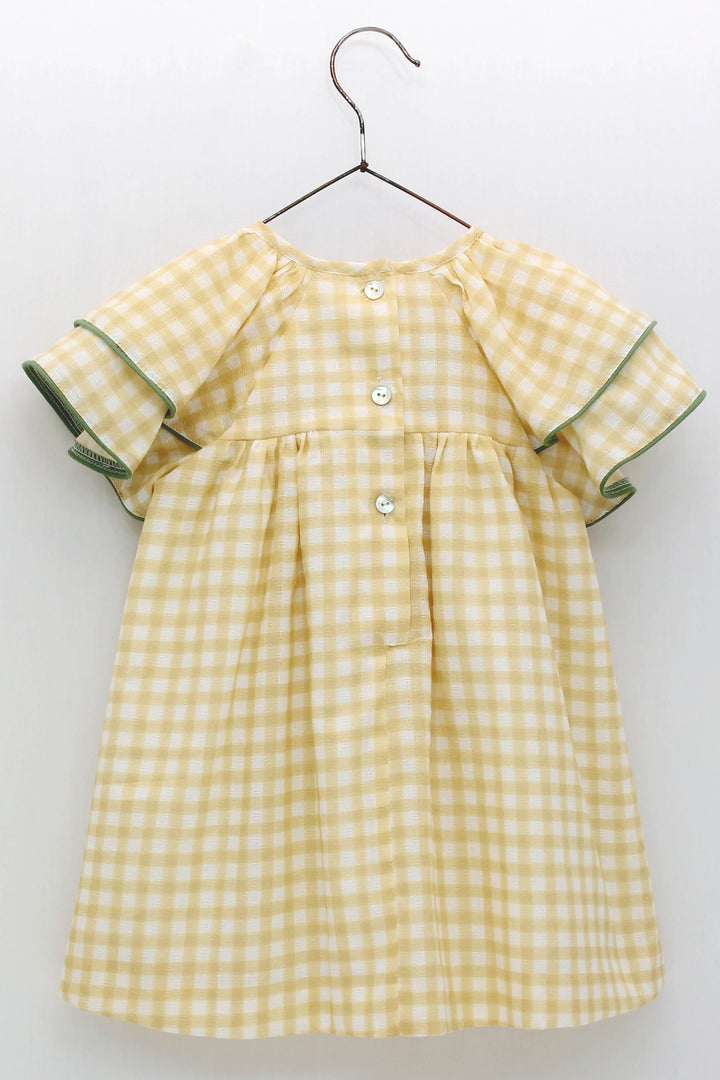 Foque PREORDER "Hera" Lemon Gingham Dress | Millie and John