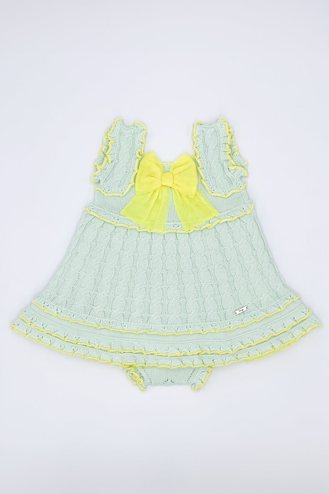 Rahigo PREORDER "Delilah" Mint & Lemon Knit Dress | Millie and John
