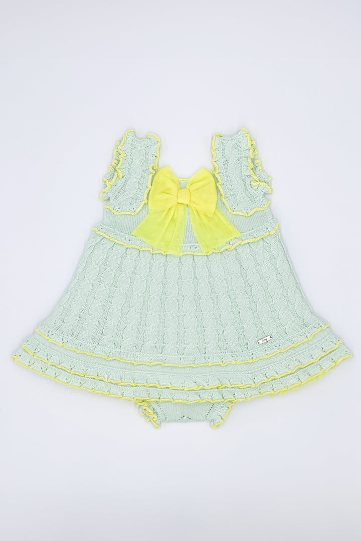 Rahigo PREORDER "Delilah" Mint & Lemon Knit Dress | Millie and John