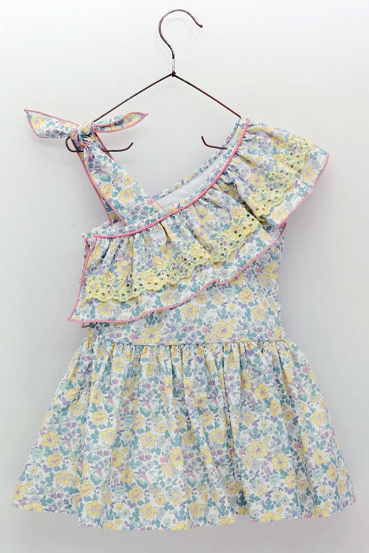 Foque PREORDER "Valencia" Sage Green & Lemon Floral Dress | Millie and John