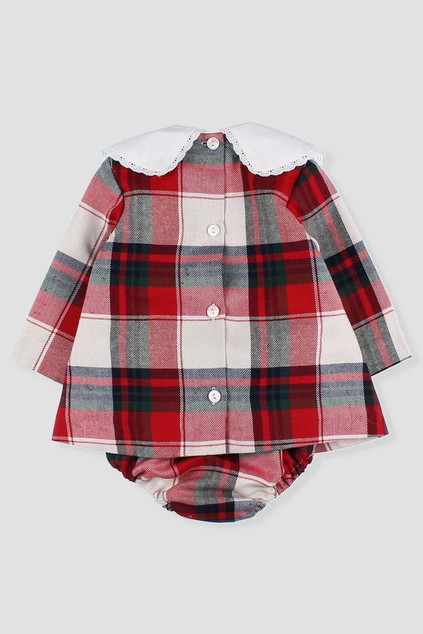 Foque "Ophelia" Red Tartan Dress & Bloomers | Millie and John