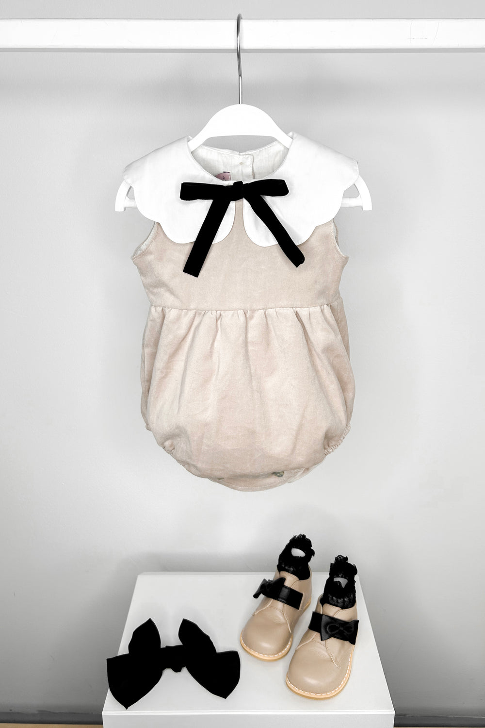 Phi "Aria" Stone Velvet Romper | Millie and John