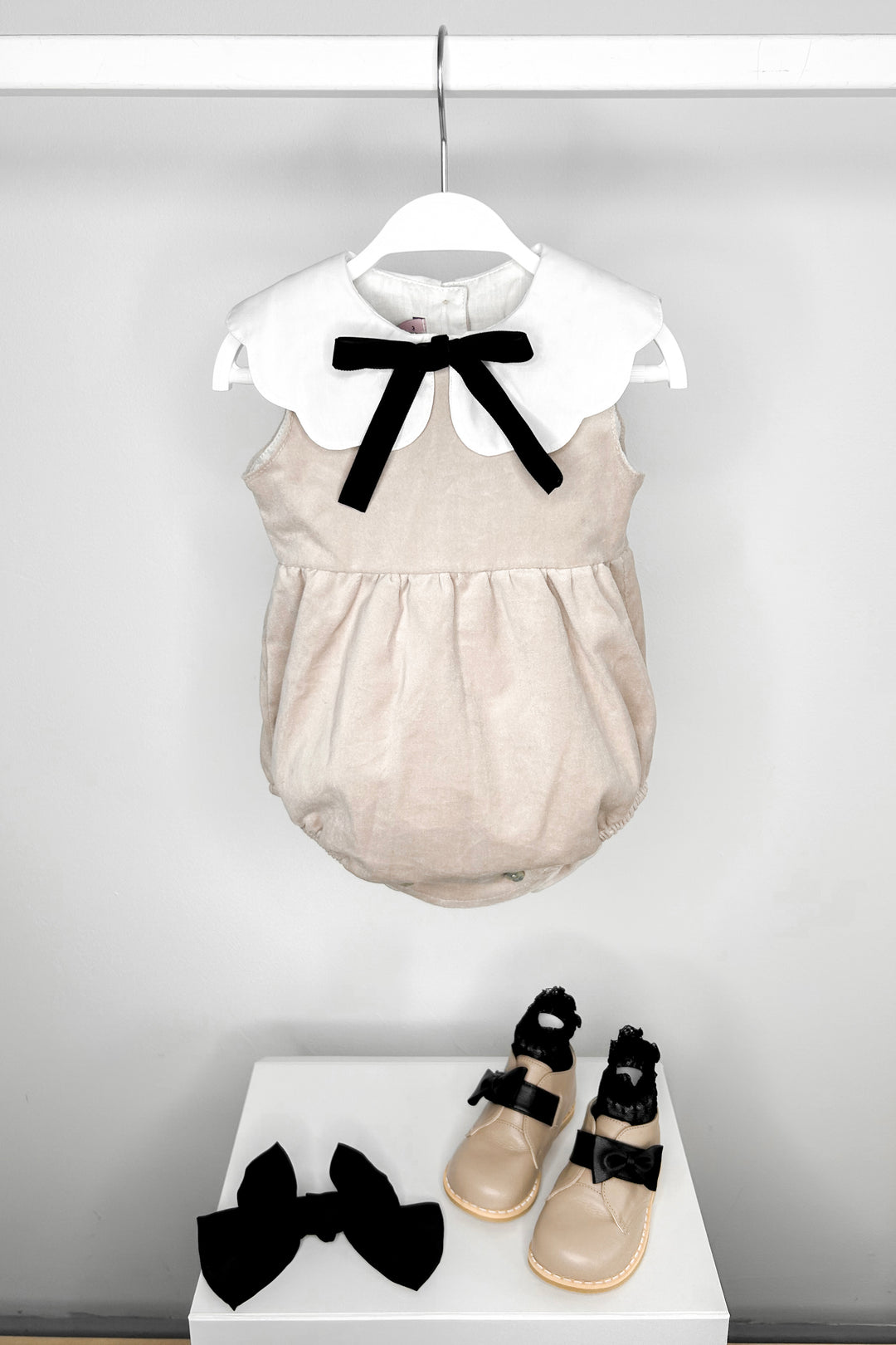 Phi "Aria" Stone Velvet Romper | Millie and John