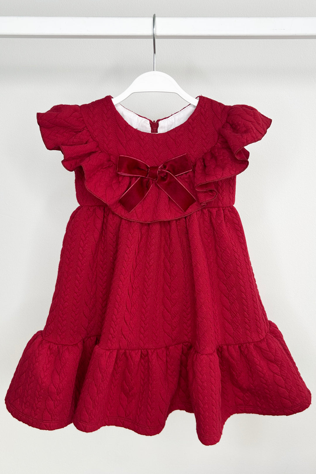 Phi "Sylvia" Red Cable Knit Dress | Millie and John