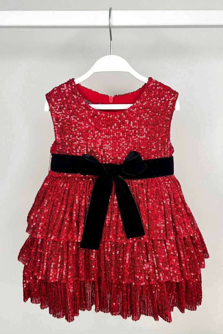 Phi "Angelica" Red Sequin Dress | Millie and John