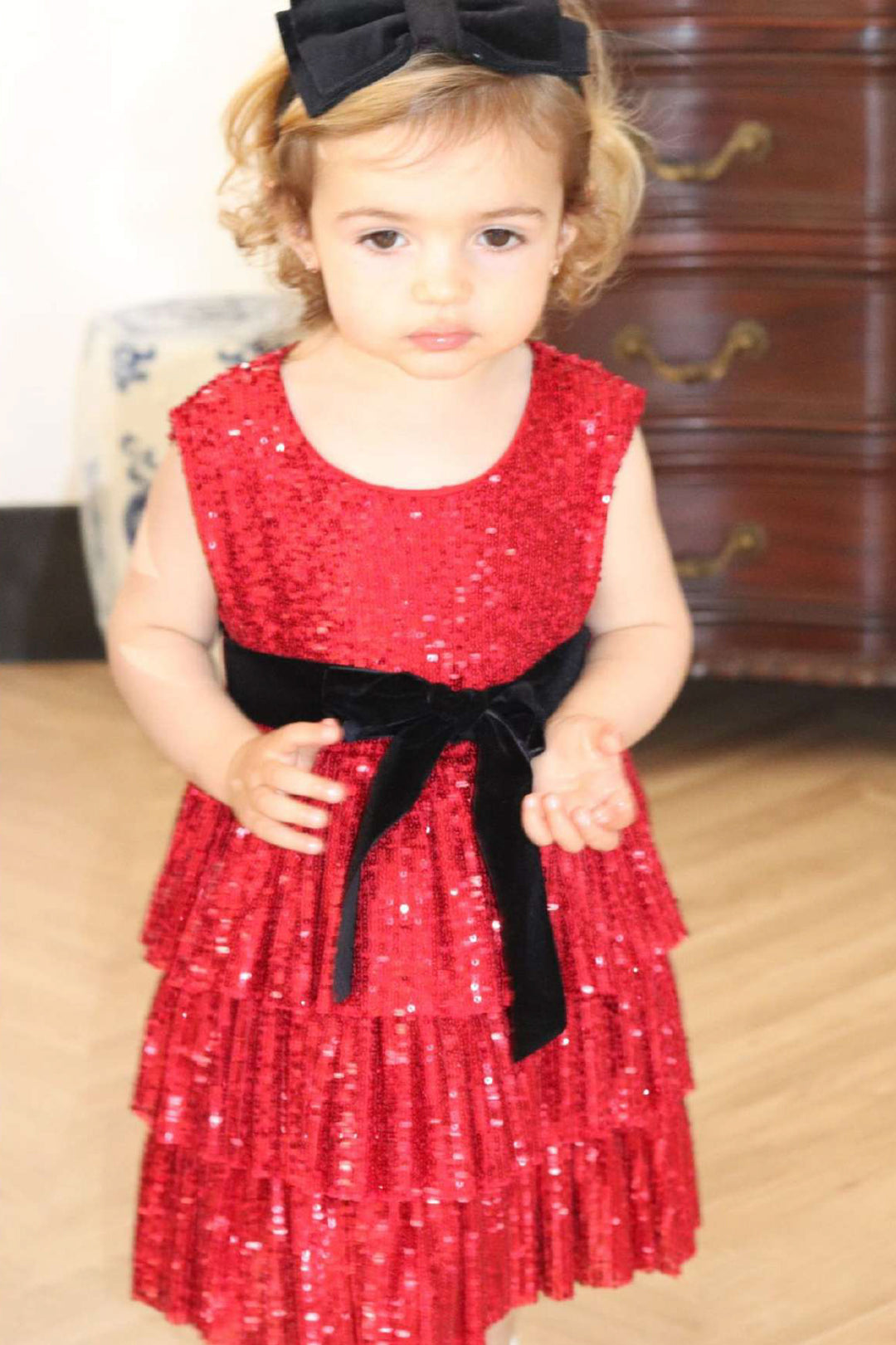 Phi "Angelica" Red Sequin Dress | Millie and John