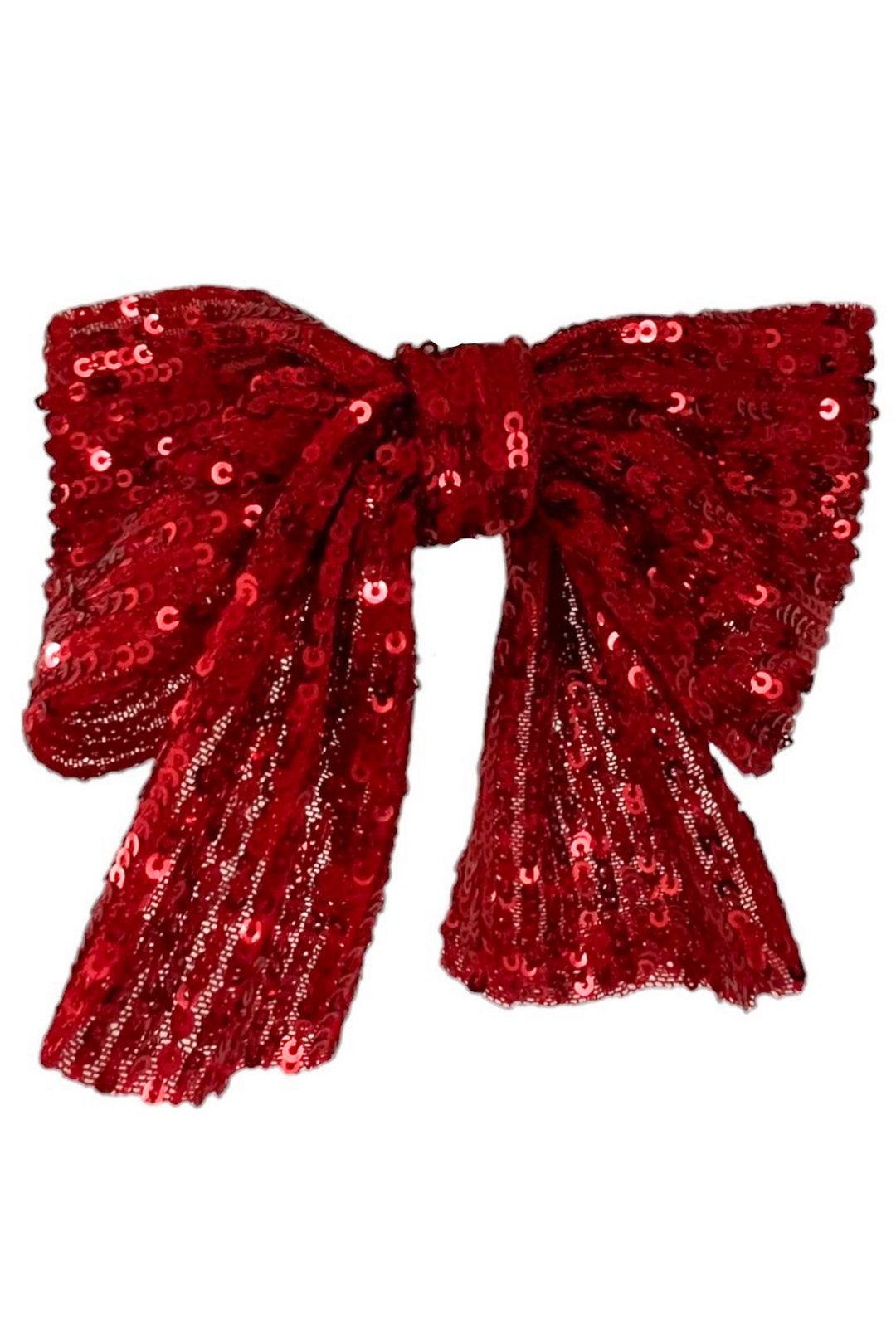 Phi Red Sequin Hair Bow | Millie and John