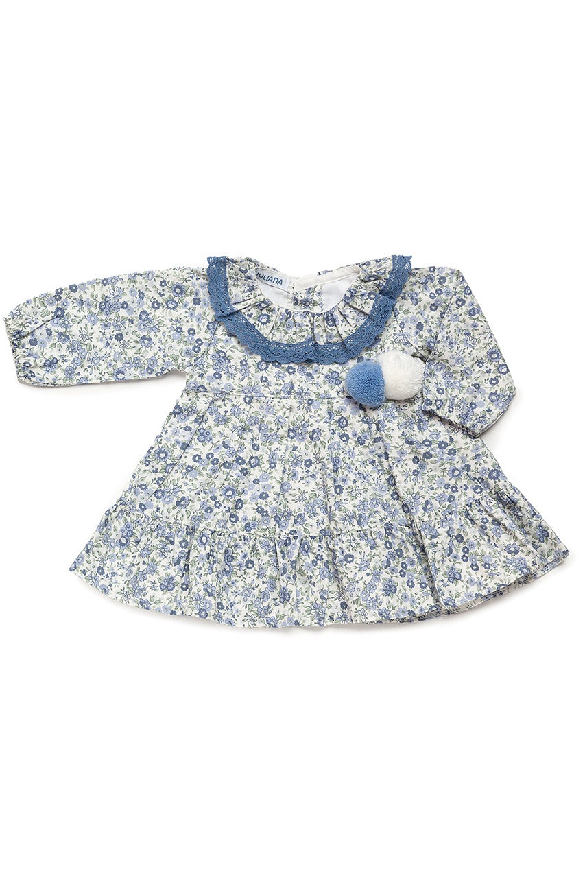 Juliana "Willow" Powder Blue Floral Dress | Millie and John