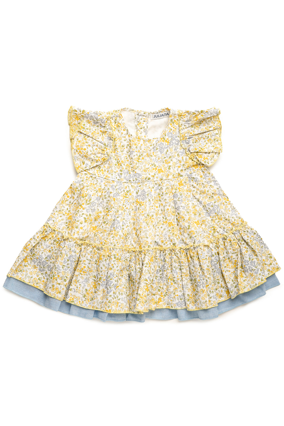 Juliana "Betty" Lemon & Blue Floral Dress | Millie and John