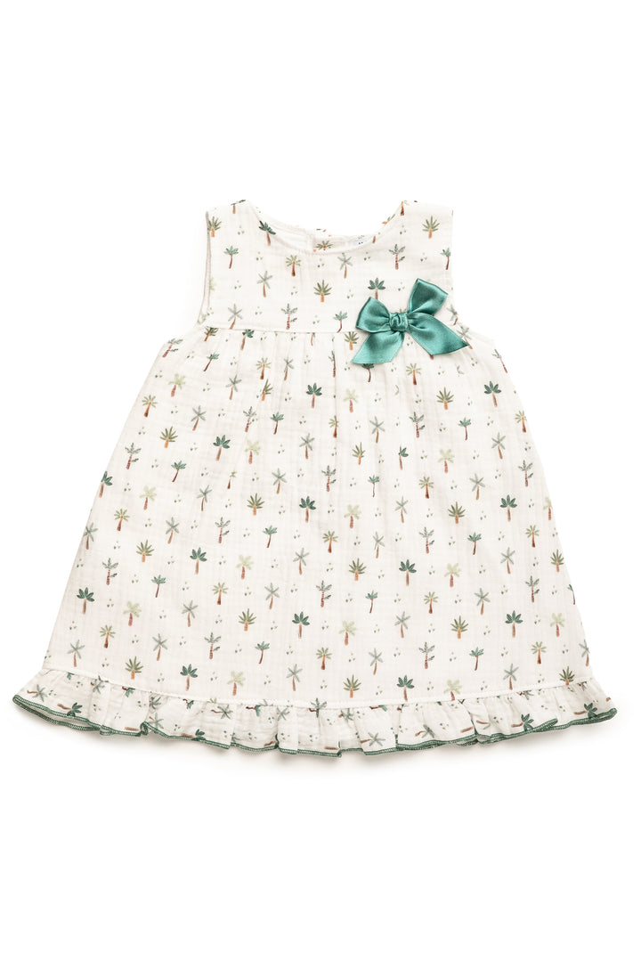 Juliana "Savannah" Leaf Green Palm Tree Dress | Millie and John