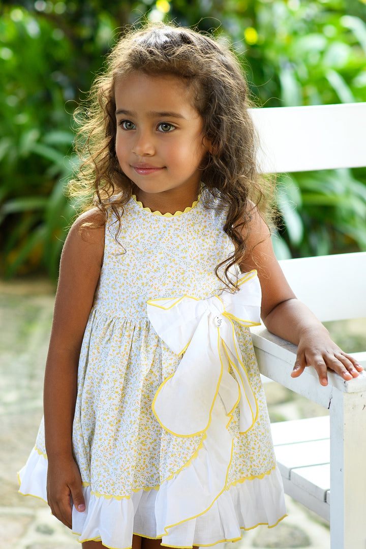 Foque "Mirabelle" Lemon Floral Dress | Millie and John