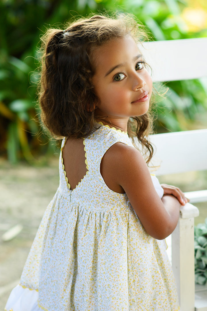 Foque "Mirabelle" Lemon Floral Dress | Millie and John