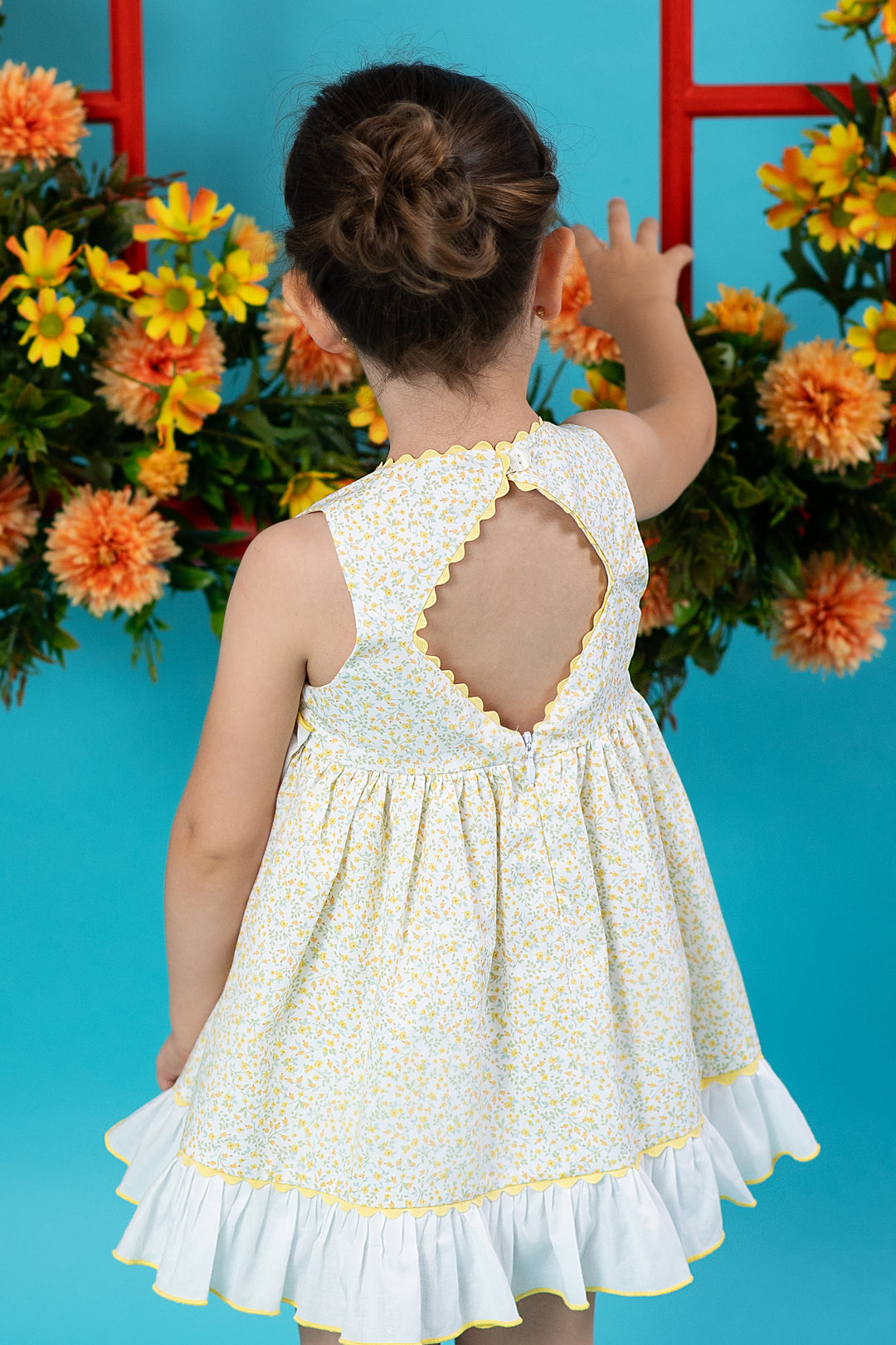 Foque "Mirabelle" Lemon Floral Dress | Millie and John