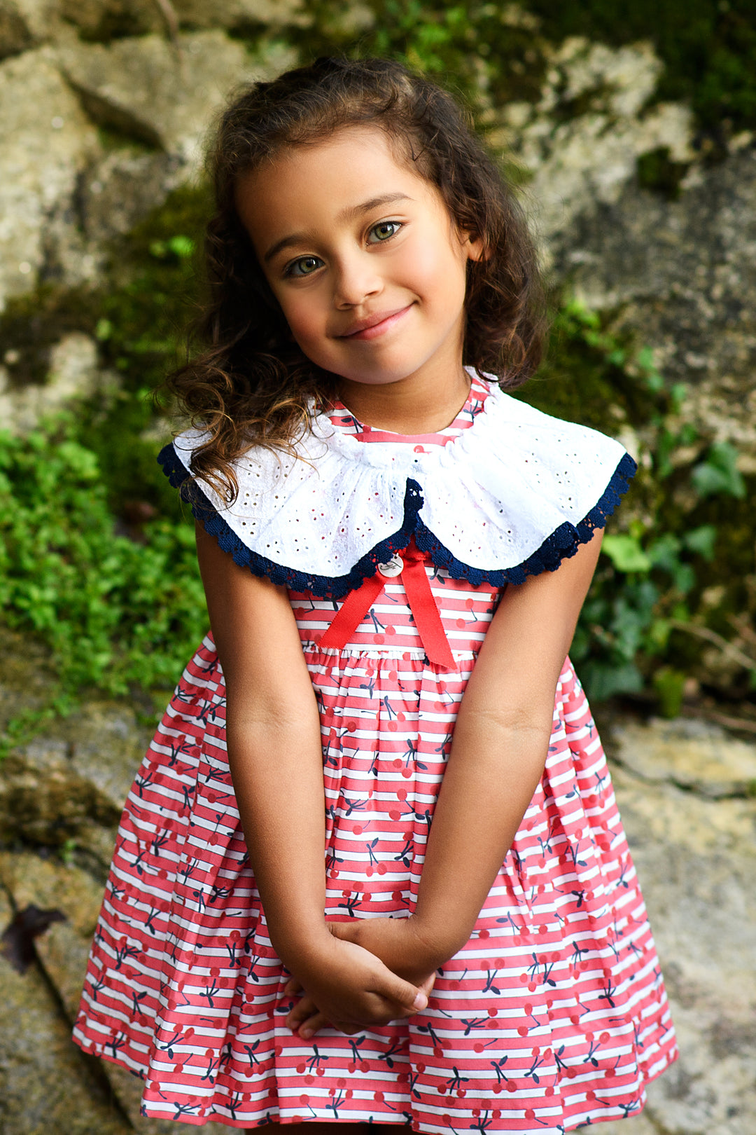 Foque "Dixie" Red Cherry Print Dress | Millie and John