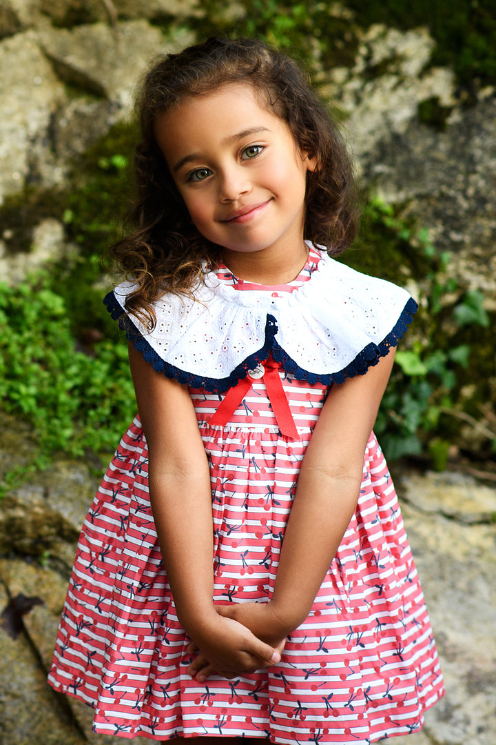Foque "Dixie" Red Cherry Print Dress | Millie and John