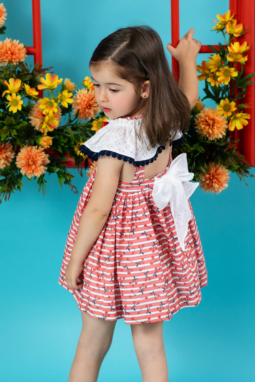 Foque "Dixie" Red Cherry Print Dress | Millie and John