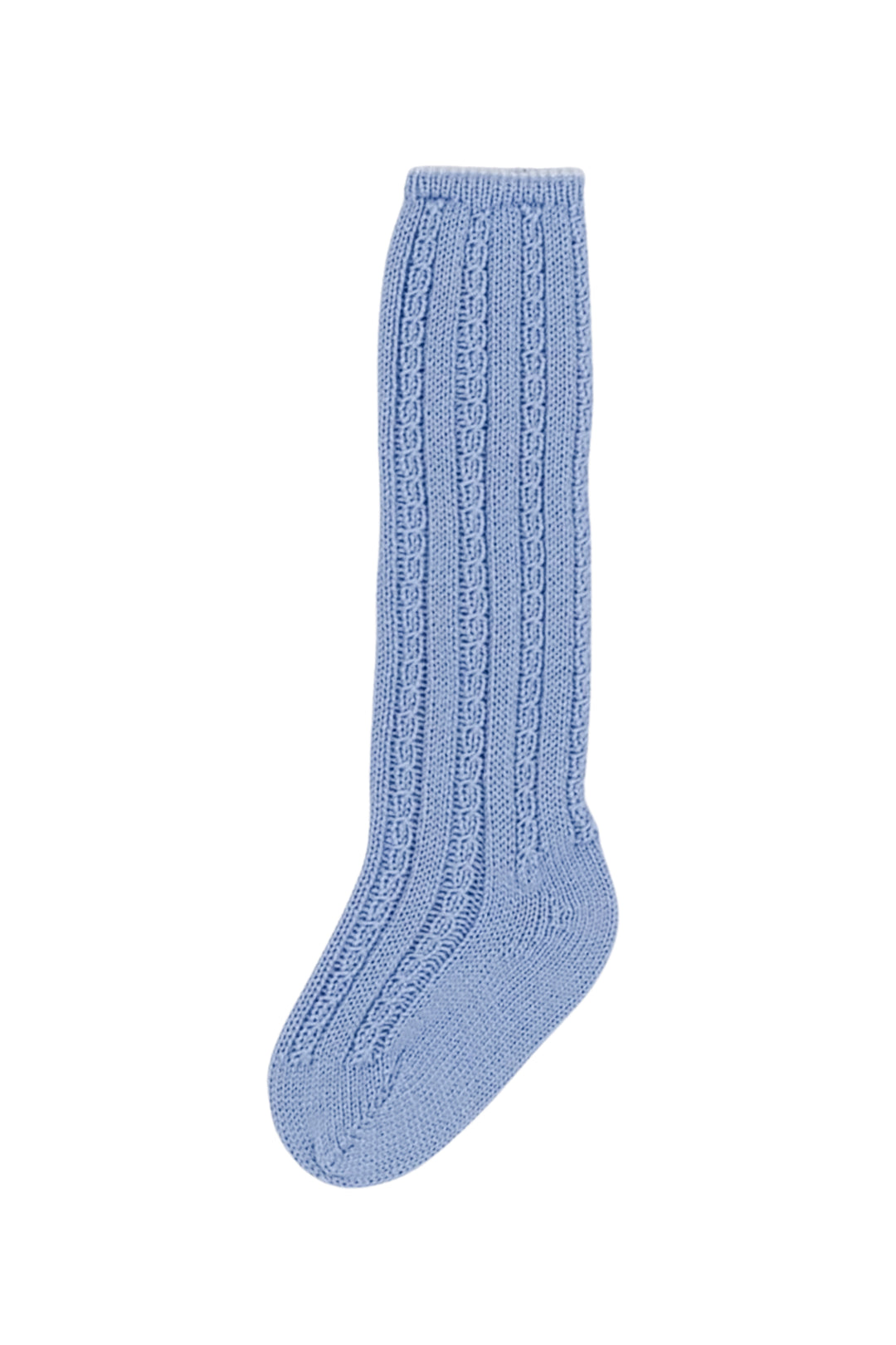 Rahigo Sky Blue & White Trim Knee High Socks | Millie and John