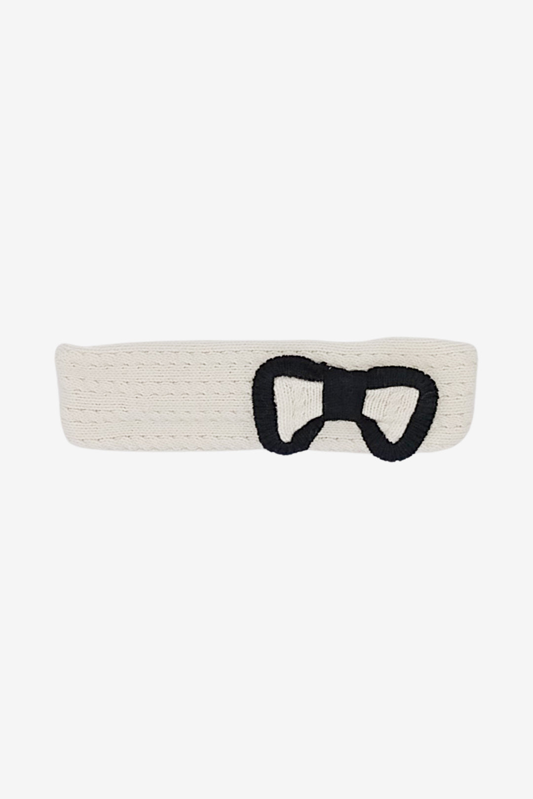 Ivory & Black Bow Headband