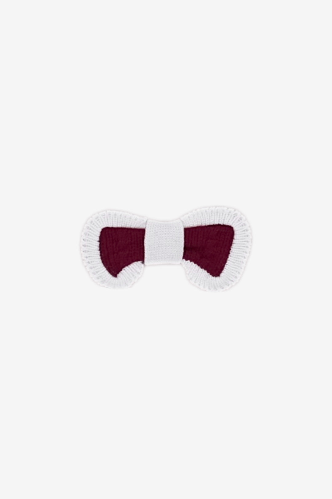 PREORDER Burgundy & White Hair Bow