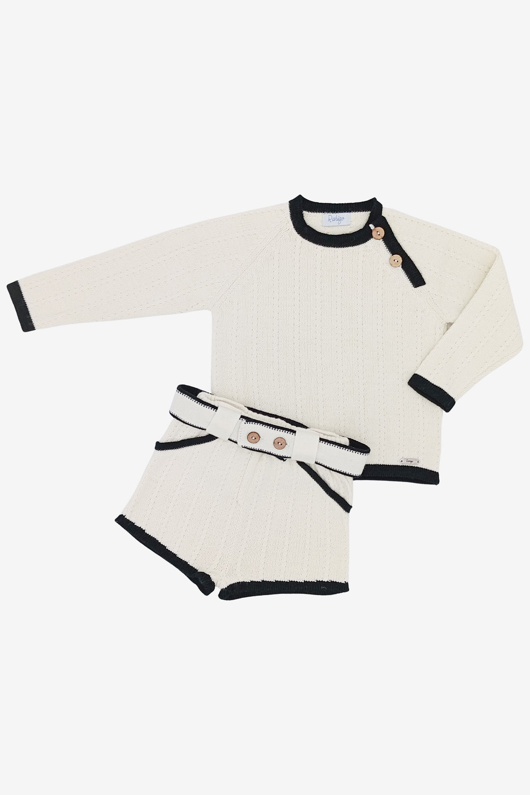 "Arthur" Ivory & Black Jumper & Shorts