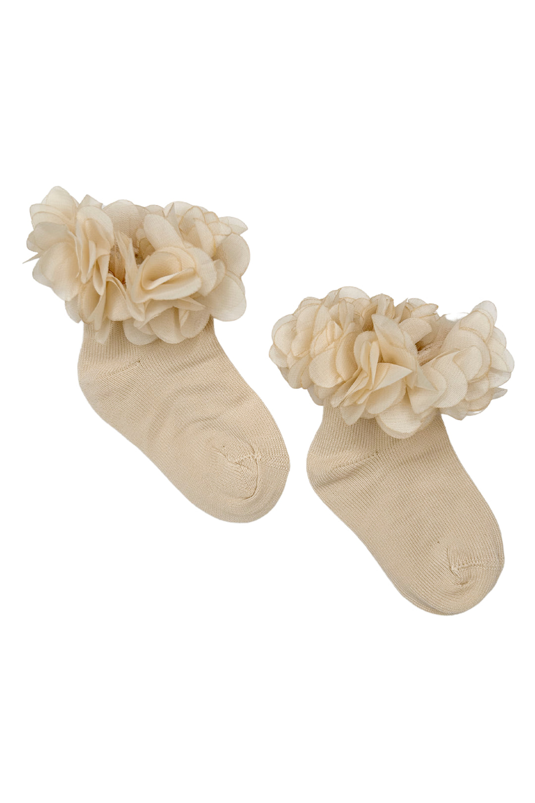 Meia Pata Champagne Floral Tutu Ankle Socks | Millie and John
