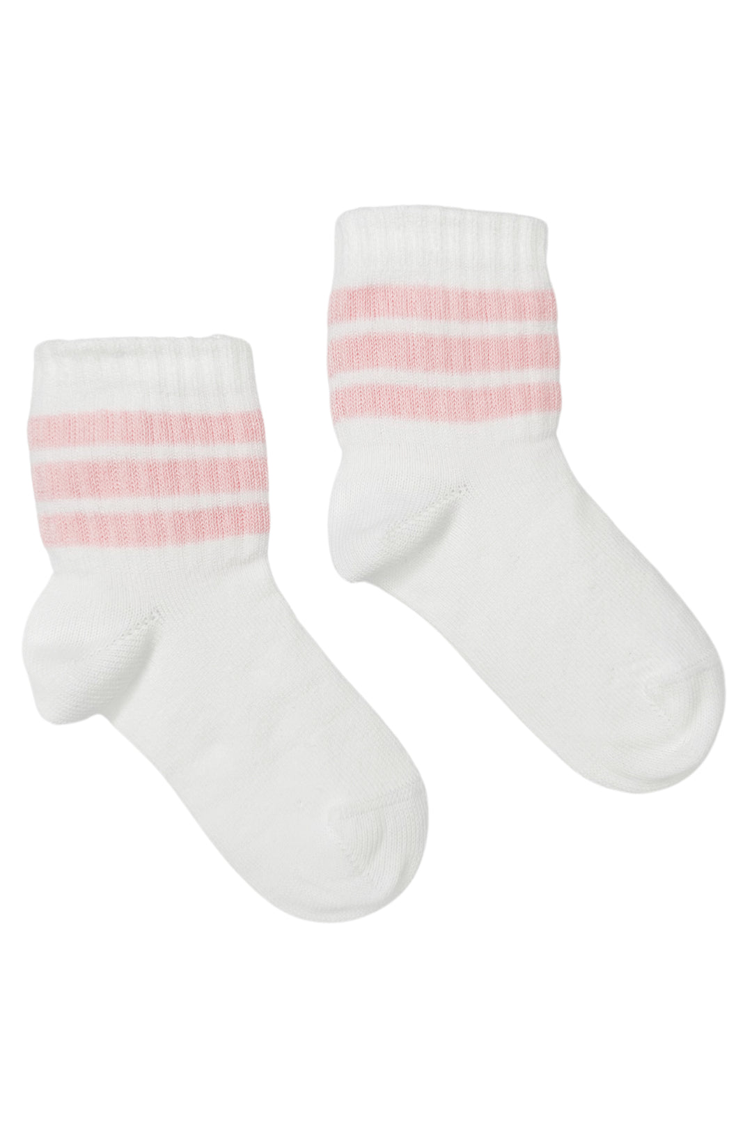 Meia Pata Baby Pink Stripe Short Sport Socks | Millie and John