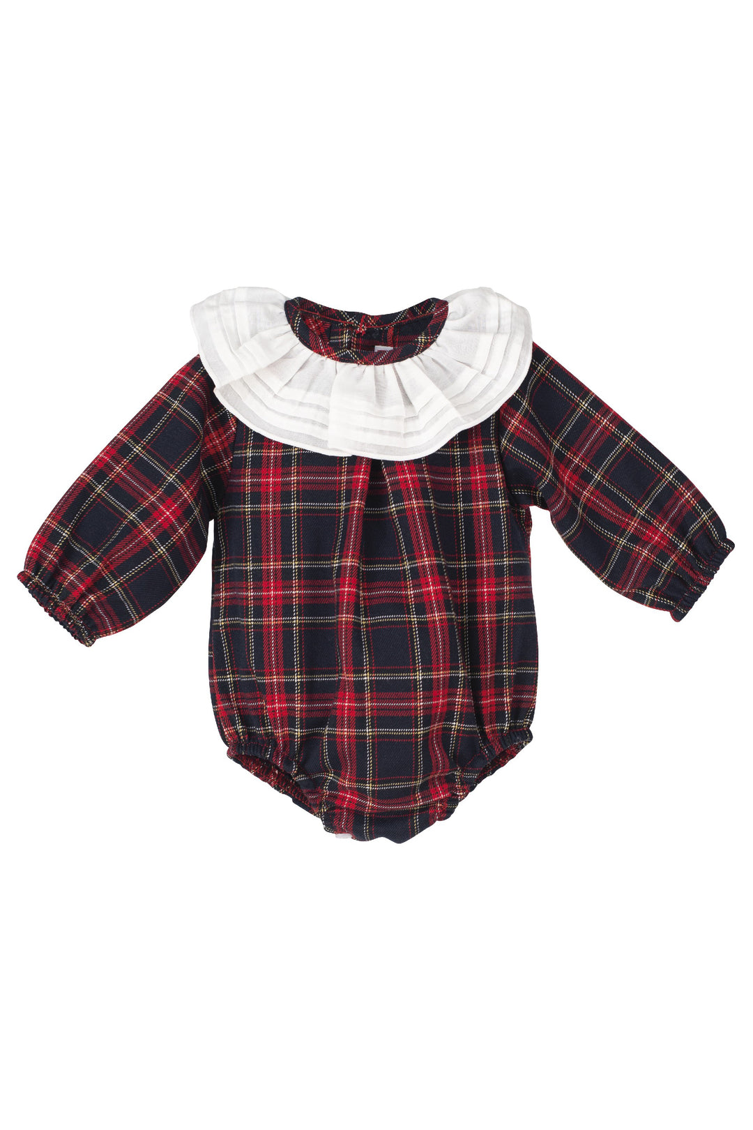 Calamaro Excellentt "Sloan" Red Tartan Romper | Millie and John