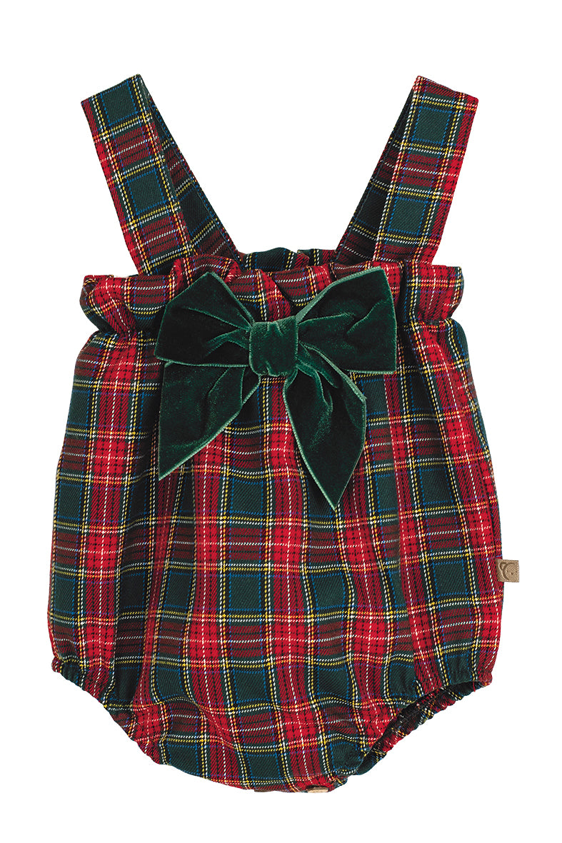 "Nell" Red & Bottle Green Tartan Shortie