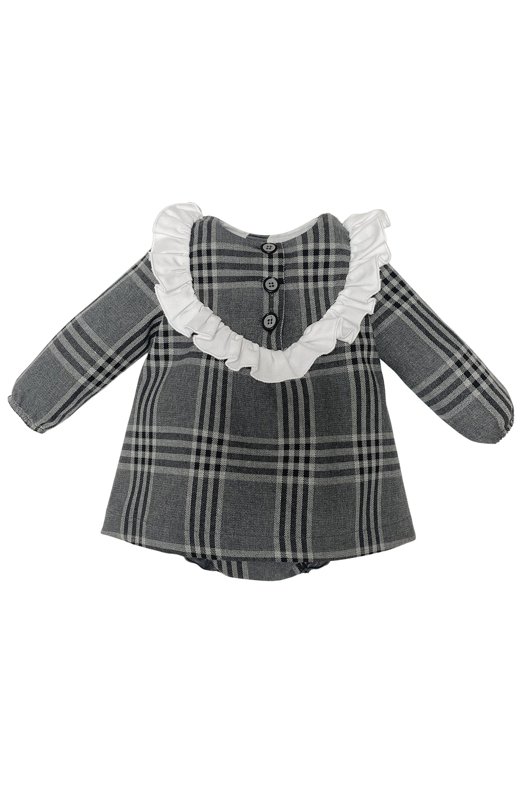 Eve Children "Winona" Grey Tartan Dress & Bloomers | Millie and John