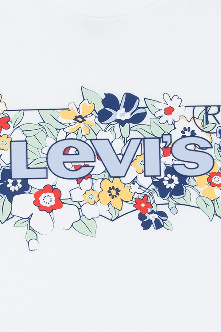 Levi's® Bright White Floral Logo T-Shirt | Millie and John