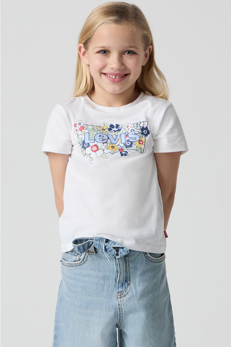 Levi's® Bright White Floral Logo T-Shirt | Millie and John