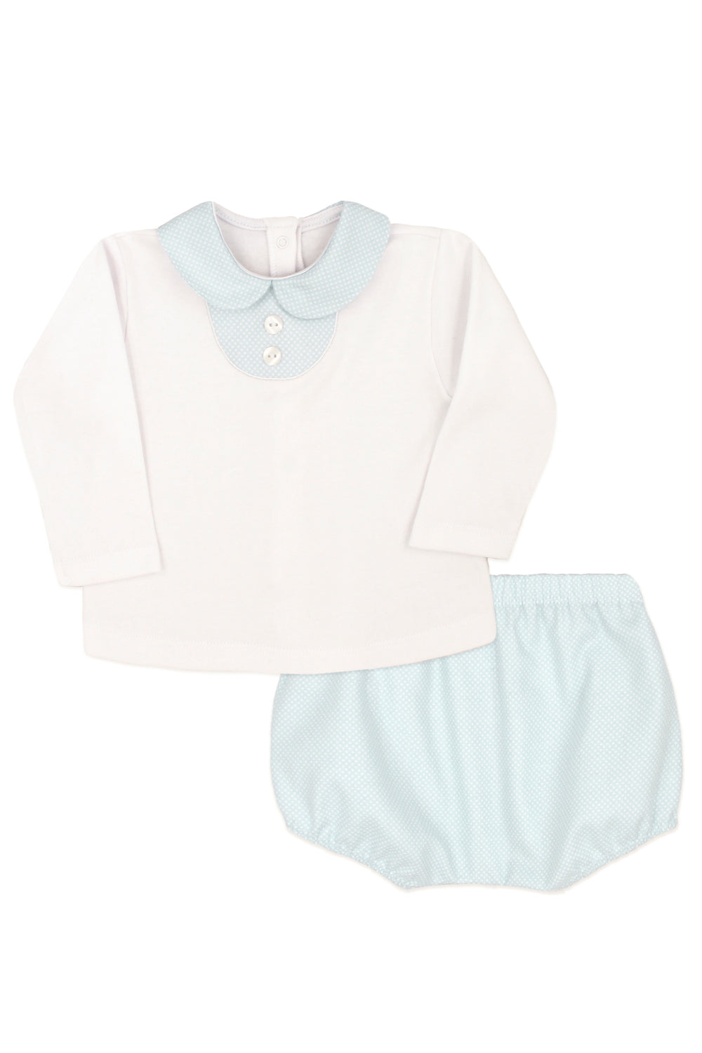 Rapife "Archer" Light Blue Polka Dot Top & Jam Pants | Millie and John
