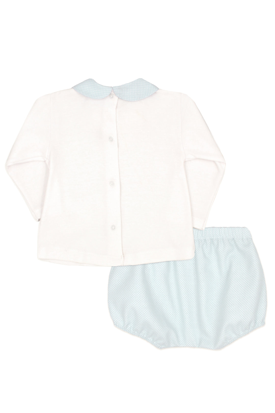 Rapife "Archer" Light Blue Polka Dot Top & Jam Pants | Millie and John